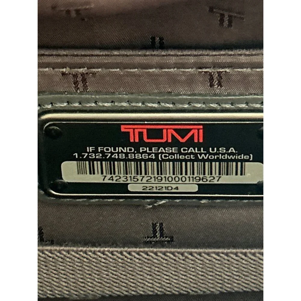 Tumi Expandable Black Nylon Leather Laptop Briefcase Carry On W/Shoulder Strap